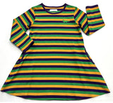 MARDI GRAS ALINE LONGSLEEVE DRESS WITH SIDE POCKETS