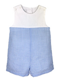 WHITE AND BLUE GINGHAM LONGALL
