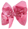 5.5" GLITTER METALLIC BOW - HOT PINK