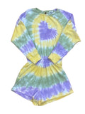 TIE DYE MARDI GRAS ROMPER