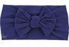 WIDE PANTYHOSE HEADBAND WITH KNOT - NAVY