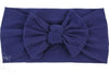 WIDE PANTYHOSE HEADBAND WITH KNOT - NAVY