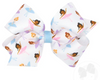 KING GROSGRAIN PRINCESS AND DANCE INSPIRED PRINTED HAIR BOW