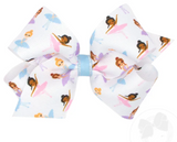 KING GROSGRAIN PRINCESS AND DANCE INSPIRED PRINTED HAIR BOW