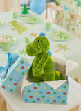 DEWEY THE DINOSAUR CHENILLE HAND CROCHET DOLL