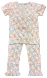 GIRLS CARROT AND BUNNY SHORTSLEEVE PAJAMA SET