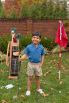 PRIM AND PROPER POLO WOOD BOAT BLUE WITH RICHMOND RED STORK