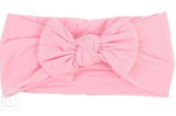 WIDE PANTYHOSE HEADBAND WITH KNOT - PINK