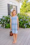 MARY FRANCES FROCK - LAUDERDALE PIER PLAID WITH PIER PARTY PINK