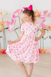 BOW BEAUTY SHORTSLEEVE POCKET TWIRL DRESS