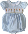 LULU BEBE SMOCKED WAIST BUBBLE WITH RUFFLE COLLAR