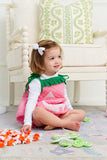 HAPPY HALLOWEEN PINK PUMPKIN COSTUME (TODDLER) - HAMPTONS HOT PINK MICRO DOT