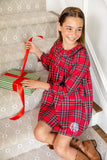 LONG SLEEVE RAMONA RUFFLE DRESS - SOCIETY PREP PLAID