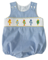 FISH SMOCKED SLEEVELESS BUBBLE