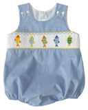 FISH SMOCKED SLEEVELESS BUBBLE