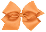 KING GROSGRAIN BOW WITH SCALLOP EDGE - GINGER