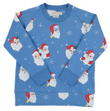 CASSIDY COMFY CREWNECK - DEAR SANTA (BARBADOS BLUE)