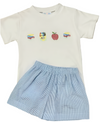 SCHOOL EMBROIDERED SHORT SET