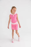 PREPLETIC CINDY SKORT - ROMANY ROSE MICRODOT WITH SANDPEARL PINK