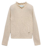 GIRL SHINY RIBBED KNIT TURTLENECK