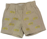 LSU TIGER EMBROIDERED KHAKI SHORTS