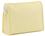 ROADIE LARGE ZIP POUCH - GINGHAM BUTTERCUP