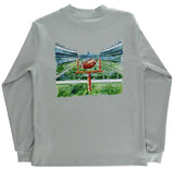 PERFORMANCE LONG SLEEVE LOGO TEE - FOOTBALL ON SAGE