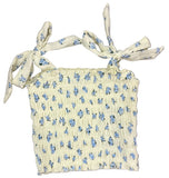 YELLOW AND BLUE ROSE TOP