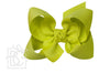 LARGE DOUBLE KNOT HAIRBOW ON CLIP - LIME
