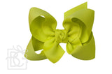 LARGE DOUBLE KNOT HAIRBOW ON CLIP - LIME