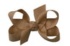 SMALL HAIR BOW - TAUPE