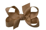 Hair Bow 3" Taupe