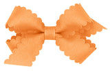 MINI SCALLOP EDGE GROSGRAIN BOW - GINGER