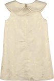 SLEEVELESS GOLDEN FLOWERS A-LINE DRESS