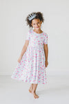 MERMAID SCALES SHORTSLEEVE TWIRL DRESS