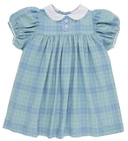 MARY DAL DRESS - AUDUBON PARK PLAID WITH SARASOTA SKY