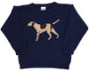 CREW NECK SWEATER - POINTER ON NAVY