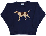 CREW NECK SWEATER - POINTER ON NAVY