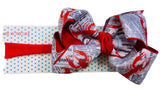 HEADBAND WITH CRAWFISH NEWSPAPER BOW 5.5"