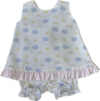 LULU BEBE PASTEL RAINBOWS AND CLOUDS BLOOMER SET