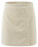 REESE SKIRT - WINTER WHITE CORDUROY