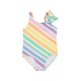 BROOKHAVEN BOW BATHING SUIT RAINBOW ROLLERSKATE STRIPE