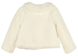 COZY FUZZY FAUX-FUR COAT WITH POM-POMS