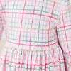 PINK PLAID POCKET TWIRL DRESS
