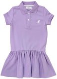 LAVENDER SHORT SLEEVE POLO DRESS