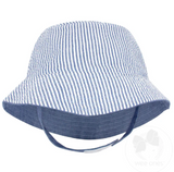 REVERSIBLE BOY BUCKET HAT WITH STRAPS