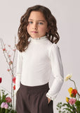 GIRLS KNIT TURTLENECK - IVORY