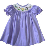 SMOCKED BISHOP SPRING FLORAL DRESS