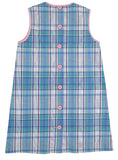 MARY FRANCES FROCK - LAUDERDALE PIER PLAID WITH PIER PARTY PINK