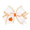 MEDIUM WHITE STITCH EMBROIDERED HARVEST BOW